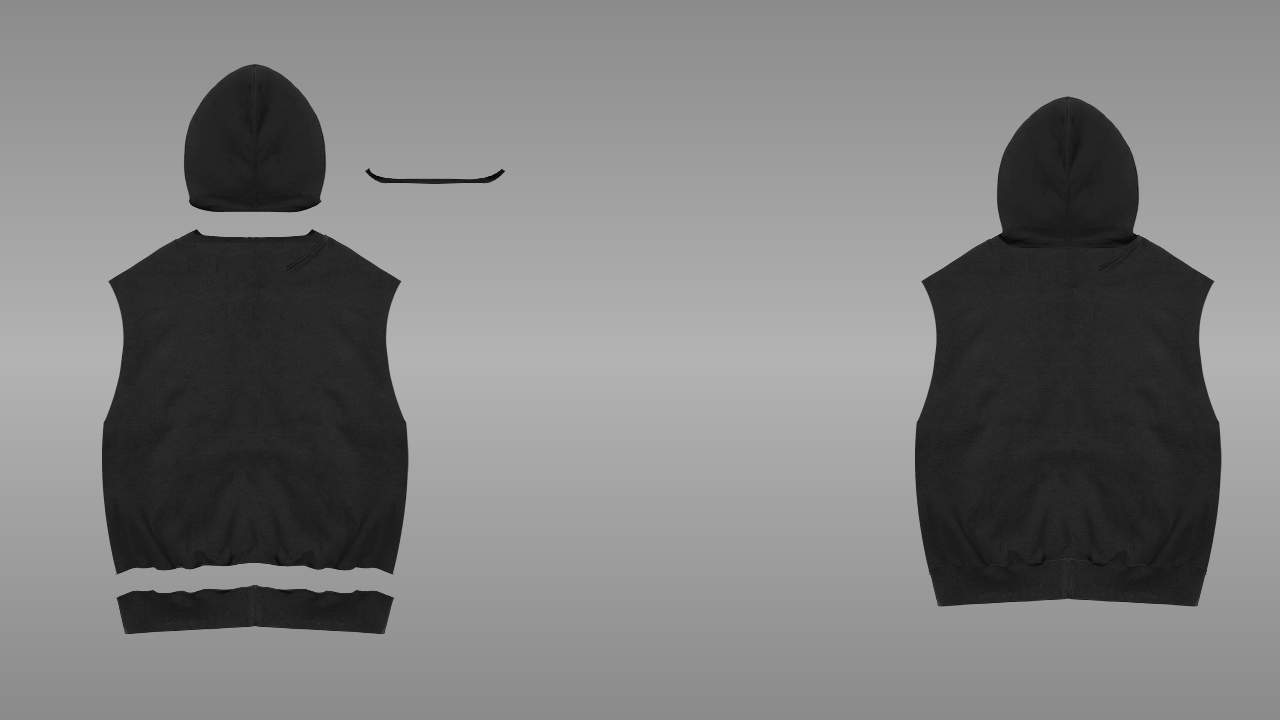 Sleeveless Zip Up Hoodie
